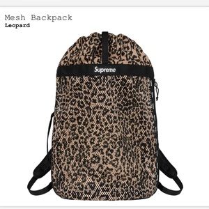 NWT Supreme Leopard Mesh Backpack!